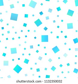 Light BLUE vector seamless cover in polygonal style. Decorative design in abstract style with rectangles. Pattern for commercials.
