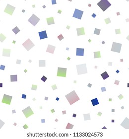 Light BLUE vector seamless cover in polygonal style. Rectangles on abstract background with colorful gradient. The template can be used as a background.