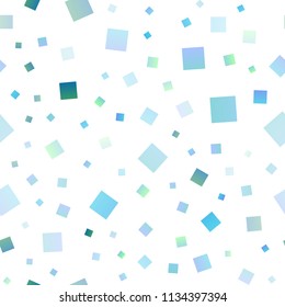 Light BLUE vector seamless cover in polygonal style. Beautiful illustration with rectangles and squares. The template can be used as a background.