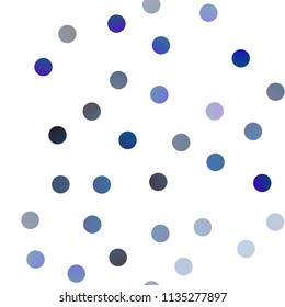 Light BLUE vector seamless cover with spots. Illustration with set of shining colorful abstract circles. The pattern can be used for aqua ad, booklets.