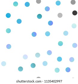 Light BLUE vector seamless cover with spots. Beautiful colored illustration with blurred circles in nature style. The pattern can be used for ads, leaflets of liquid.
