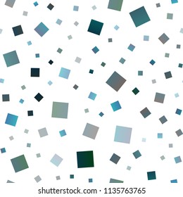 Light BLUE vector seamless cover in polygonal style. Decorative design in abstract style with rectangles. The template can be used as a background.