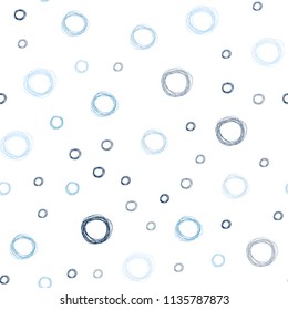 Light BLUE vector seamless cover with spots. Glitter abstract illustration with blurred drops of rain. Beautiful design for your business advert.