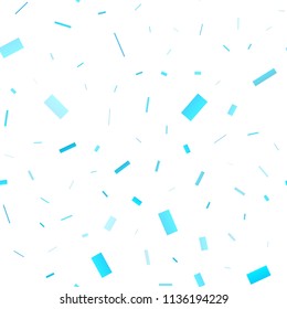 Light BLUE vector seamless cover in polygonal style. Decorative design in abstract style with rectangles. Smart design for your business advert.
