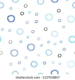 Light BLUE vector seamless cover with spots. Glitter abstract illustration with blurred drops of rain. Pattern can be used as texture of wallpapers.