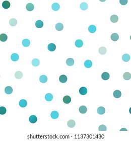 Light BLUE vector seamless cover with spots. Modern abstract illustration with colorful water drops. The pattern can be used for beautiful websites.