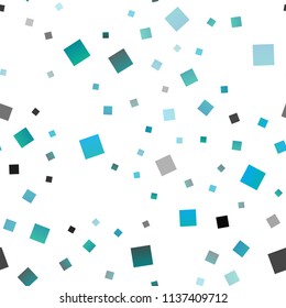 Light BLUE vector seamless cover in polygonal style. Beautiful illustration with rectangles and squares. Modern template for your landing page.