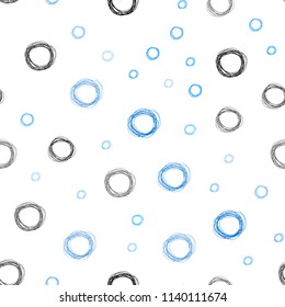 Light BLUE vector seamless cover with spots. Glitter abstract illustration with blurred drops of rain. Pattern can be used for ads, leaflets.