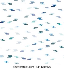 Light BLUE vector seamless cover with long lines. Lines on blurred abstract background with gradient. The pattern can be used as ads, poster, banner for commercial.