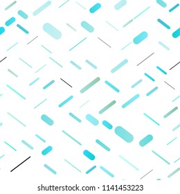 Light BLUE vector seamless cover with long lines. Decorative shining illustration with lines on abstract template. The template can be used as a background.