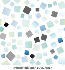 Light BLUE vector seamless cover in polygonal style. Abstract gradient illustration with rectangles. The template can be used as a background.