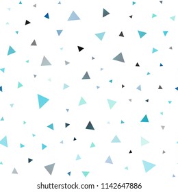 Light BLUE vector seamless cover in polygonal style. Modern abstract illustration with colorful triangles. Smart design for your business advert.