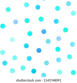 Light BLUE vector seamless cover with spots. Blurred decorative design in abstract style with bubbles. Completely new template for your brand book.