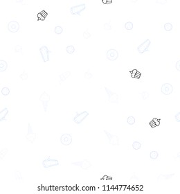 Light BLUE vector seamless cover with cuisine gourmet. Blurred decorative design of snacks in doodle style. Doodle design for your business advert of cafes.