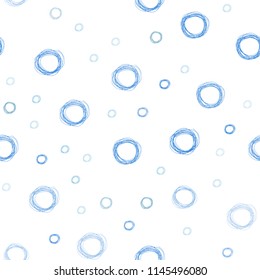 Light BLUE vector seamless cover with spots. Illustration with set of shining colorful abstract circles. Beautiful design for your business advert.