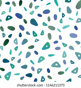 Light BLUE vector seamless cover in polygonal style with circles. Beautiful illustration with circles, triangles in nature style. Pattern for commercials.