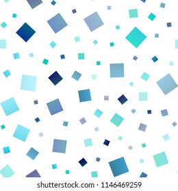 Light BLUE vector seamless cover in polygonal style. Illustration with set of colorful rectangles. Pattern for commercials.