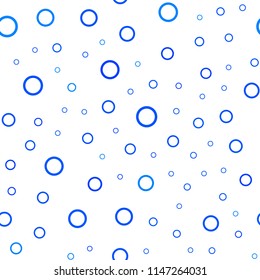 Light BLUE vector seamless cover with spots. Blurred decorative design in abstract style with bubbles. Beautiful design for your business advert.