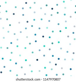 Light BLUE vector seamless cover with spots. Blurred bubbles on abstract background with colorful gradient. New design for ad, poster, banner of your website.