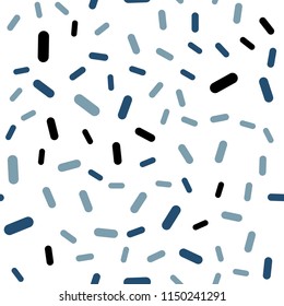 Light BLUE vector seamless cover with stright stripes. Glitter abstract illustration with colored sticks. Smart design for your business advert.