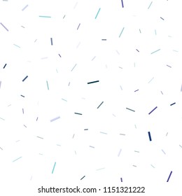 Light BLUE vector seamless cover with long lines. Glitter abstract illustration with colored sticks. The pattern can be used for websites.