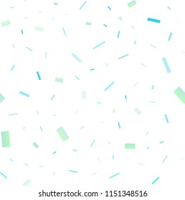 Light BLUE vector seamless cover in polygonal style. Rectangles on abstract background with colorful gradient. Pattern can be used for websites.