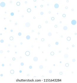 Light BLUE vector seamless cover with spots. Abstract illustration with colored bubbles in nature style. Pattern for trendy fabric, wallpapers.