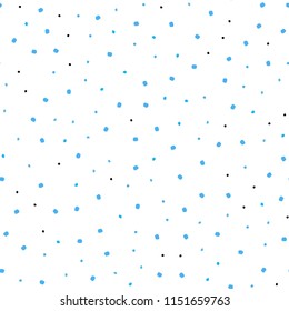 Light BLUE vector seamless cover with spots. Abstract illustration with colored bubbles in nature style. Pattern for trendy fabric, wallpapers.