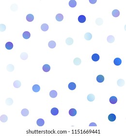 Light BLUE vector seamless cover with spots. Blurred decorative design in abstract style with bubbles. The pattern can be used for ads, leaflets of liquid.
