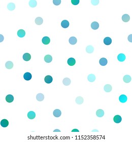 Light BLUE vector seamless cover with spots. Blurred decorative design in abstract style with bubbles. The pattern can be used for aqua ad, booklets.