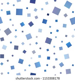 Light BLUE vector seamless cover in polygonal style. Glitter abstract illustration with rectangular shapes. Pattern can be used for websites.