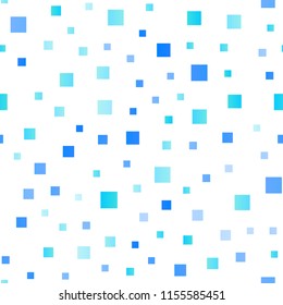 Light BLUE vector seamless cover in polygonal style. Beautiful illustration with rectangles and squares. Pattern for busines ad, booklets, leaflets