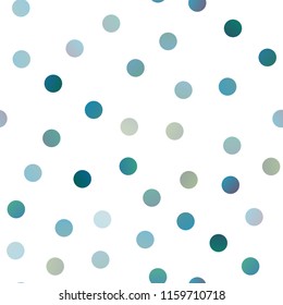 Light BLUE vector seamless cover with spots. Blurred decorative design in abstract style with bubbles. Pattern can be used as texture of water, rain drops.