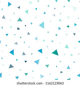 Light BLUE vector seamless cover in polygonal style. Illustration with set of colorful triangles. Pattern for busines ad, booklets, leaflets