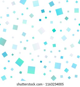 Light BLUE vector seamless cover in polygonal style. Beautiful illustration with rectangles and squares. Pattern can be used for websites.