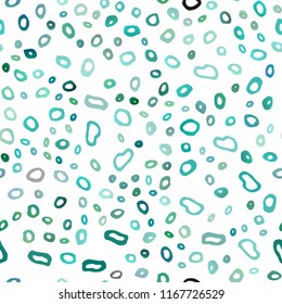 Light BLUE vector seamless cover with circles. Blurred bubbles on abstract backdrop with colorful gradient. Design for textile, fabric, wallpapers.