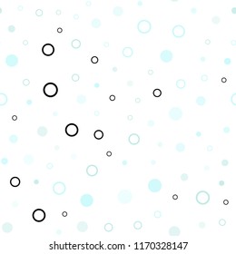 Light BLUE vector seamless cover with spots. Beautiful colored illustration with blurred circles in nature style. Pattern for trendy fabric, wallpapers.