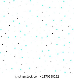 Light BLUE vector seamless cover with spots. Glitter abstract illustration with blurred drops of rain. Trendy design for wallpaper, fabric makers.