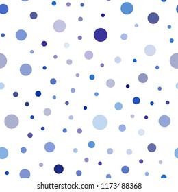 Light BLUE vector seamless cover with spots. Beautiful colored illustration with blurred circles in nature style. Pattern for design of fabric, wallpapers.