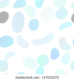 Light BLUE vector seamless cover with circles. Modern abstract illustration with colorful water drops. Template for business cards, websites.