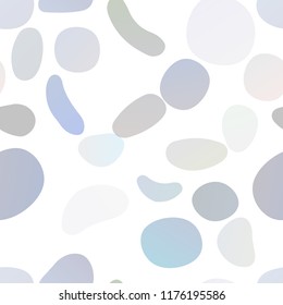 Light BLUE vector seamless cover with circles. Abstract illustration with colored bubbles in nature style. Pattern for trendy fabric, wallpapers.