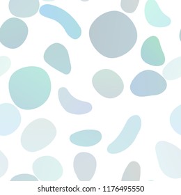 Light BLUE vector seamless cover with circles. Illustration with set of shining colorful abstract circles. Template for business cards, websites.