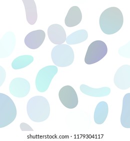 Light BLUE vector seamless cover with circles. Blurred bubbles on abstract backdrop with colorful gradient. Pattern for design of fabric, wallpapers.
