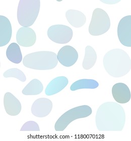 Light BLUE vector seamless cover with circles. Abstract illustration with colored bubbles in nature style. Pattern for design of window blinds, curtains.