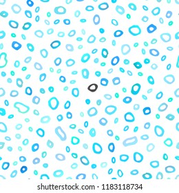 Light BLUE vector seamless cover with circles. Blurred decorative design in abstract style with bubbles. Trendy design for wallpaper, fabric makers.