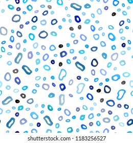 Light BLUE vector seamless cover with circles. Modern abstract illustration with colorful water drops. Trendy design for wallpaper, fabric makers.