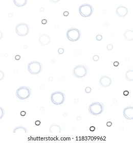 Light BLUE vector seamless cover with spots. Beautiful colored illustration with blurred circles in nature style. Completely new template for your brand book.
