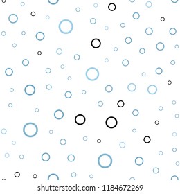 Light BLUE vector seamless cover with spots. Blurred decorative design in abstract style with bubbles. Pattern can be used for beautiful websites.