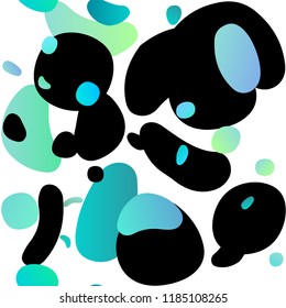 Light BLUE vector seamless cover with circles. Glitter abstract illustration with blurred drops of rain. Template for business cards, websites.
