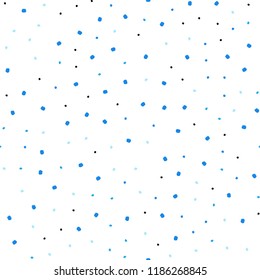 Light BLUE vector seamless cover with spots. Glitter abstract illustration with blurred drops of rain. Pattern for trendy fabric, wallpapers.